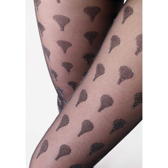 OROBLU Deluxe Tights 20 Denier Size S Black With Metallic Threads VOBC67789 NEW - Picture 12 of 12